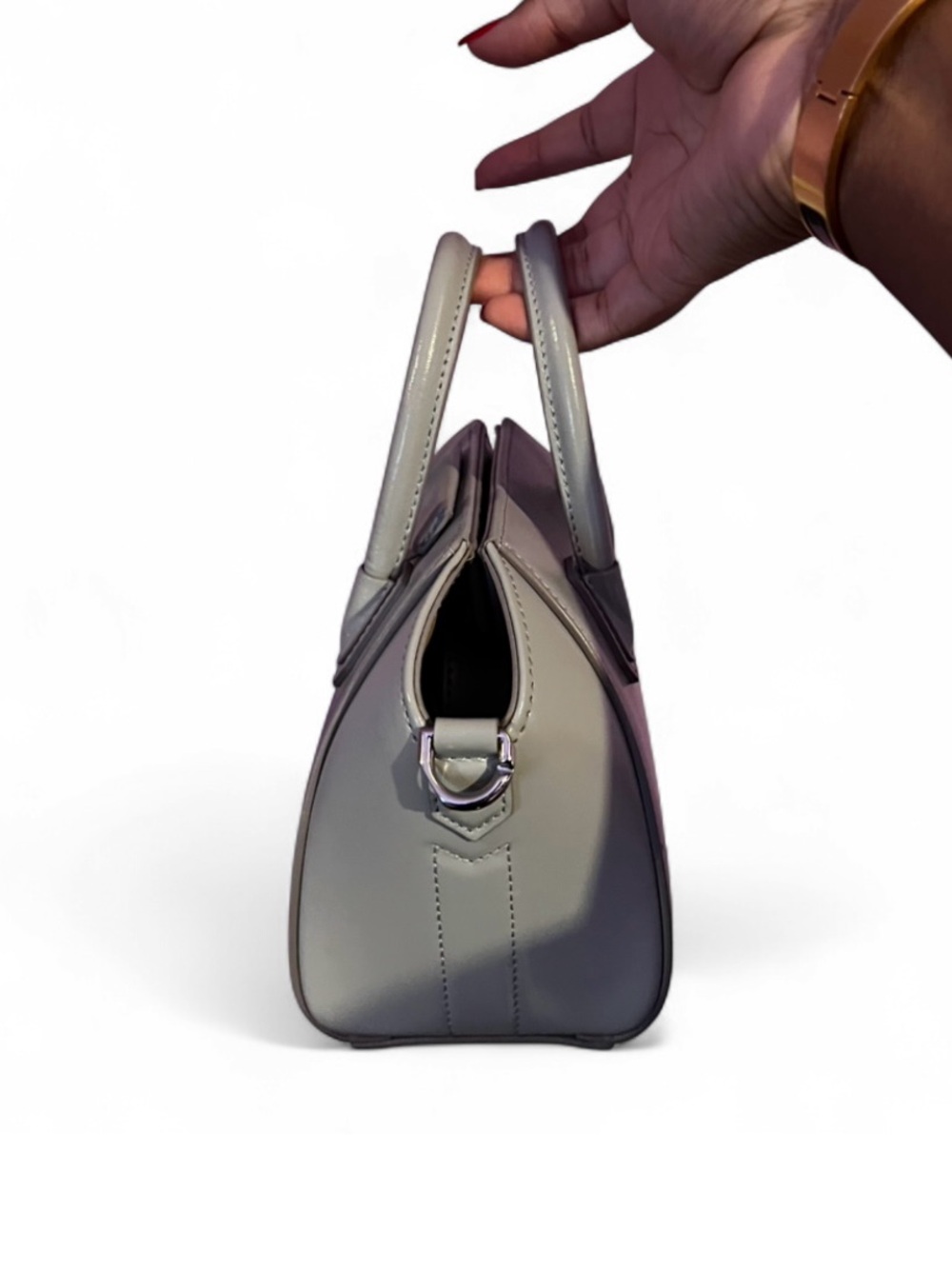 Givenchy Small Satchel in Light Gray Leather - Picture 4 of 4